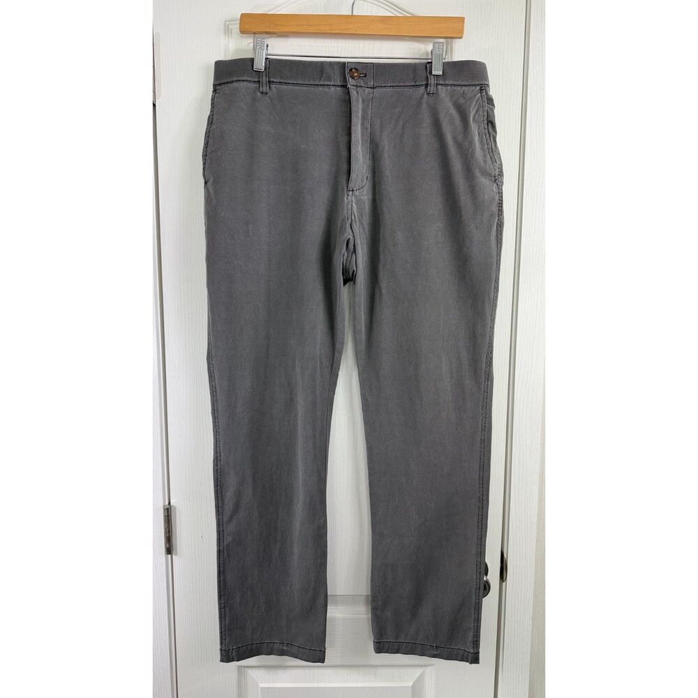 Bearbottom Clothing Mens XL Gray Stretch Chino Pants Elastic Waist Casual